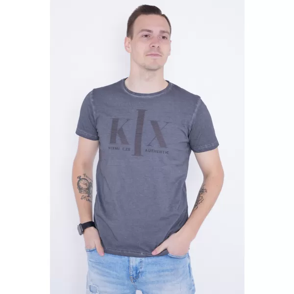  Pánske tričko KIXMI OLWEN TMAVO ŠEDÁ 