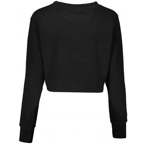  Dámska crop top mikina ALTISPORT BYB/ALW056BY131 ČIERNOBIELA 