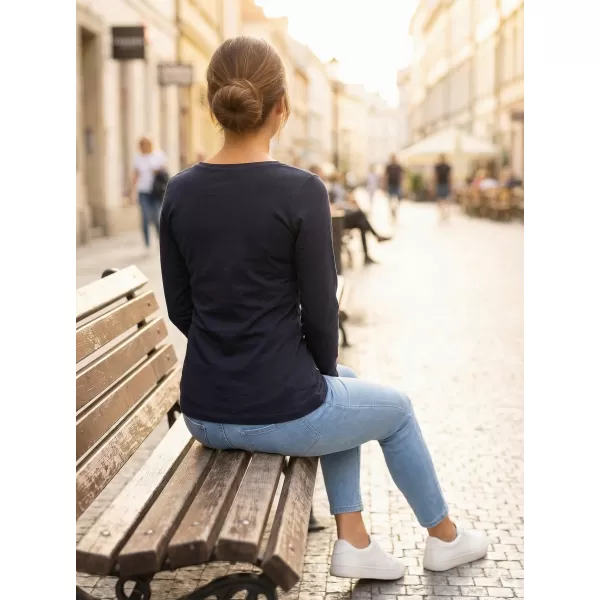  Dámske tričko s dlhým rukávom ALTISPORT CARRYOVER ALW137169 NÁMORNÍCKA MODRÁ 