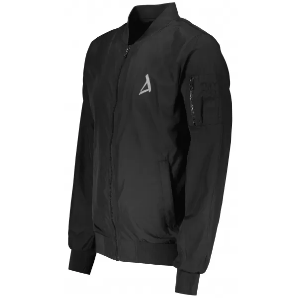  Pánska bomber bunda ALTISPORT BYB/ALM002BY045 ČIERNA A STRIEBORNÁ 