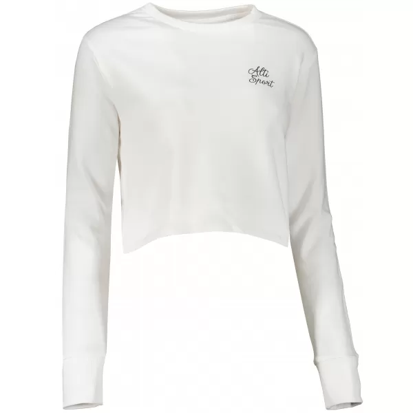  Dámska crop top mikina ALTISPORT BYB/ALW056BY131 BIELA 