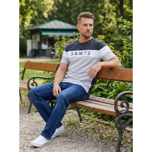  Pánske tričko SAM 73 KAVIX MT 815 ŠEDÁ SVETLÁ 