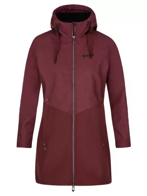 Dámsky softshellový kabát KILPI LASIKA-W SL0127KI TMAVO červená