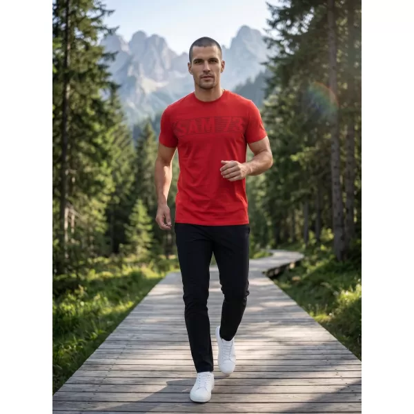  Pánske tričko SAM 73 BARRY MT 811 červená 