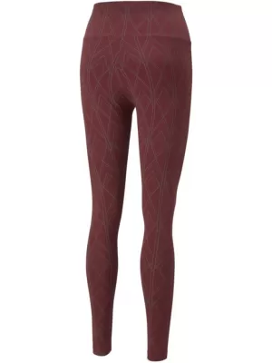 Dámske legíny PUMA POWER DECO GLAM TIGHTS 671759-42 VÍNOVÁ
