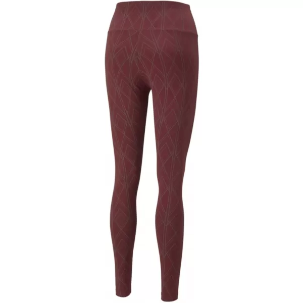  Dámske legíny PUMA POWER DECO GLAM TIGHTS 671759-42 VÍNOVÁ 
