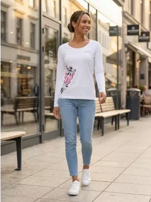 Dámske tričko s dlhým rukávom ALTISPORT CARRYOVER ALW137169 BIELA