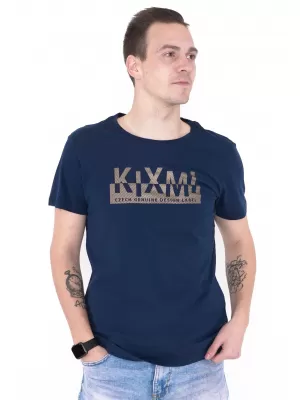 Pánske tričko KIXMI ORLANDO TMAVO MODRÁ