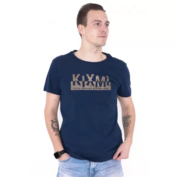  Pánske tričko KIXMI ORLANDO TMAVO MODRÁ 