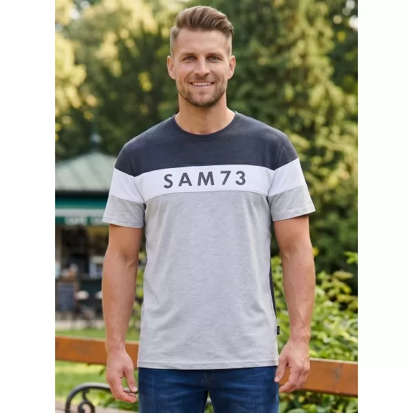  Pánske tričko SAM 73 KAVIX MT 815 ŠEDÁ SVETLÁ 