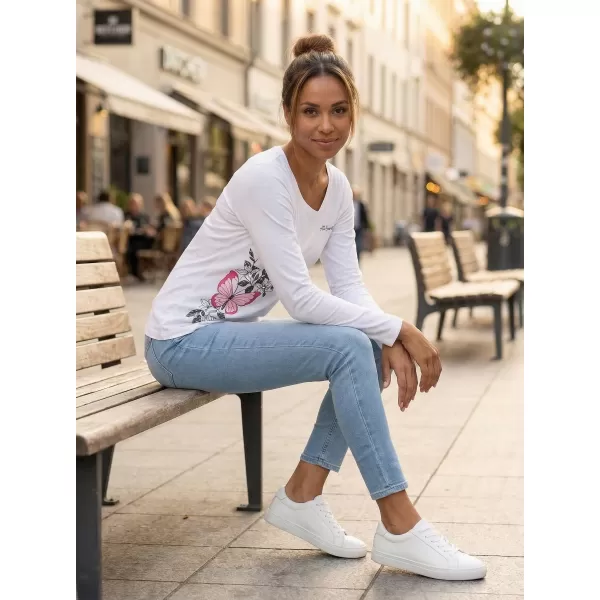  Dámske tričko s dlhým rukávom ALTISPORT CARRYOVER ALW137169 BIELA 