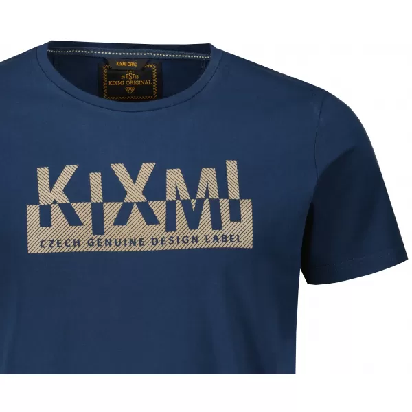  Pánske tričko KIXMI ORLANDO TMAVO MODRÁ 