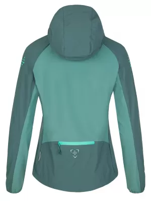 Dámska softshellová bunda KILPI BALANS-W SL0121KI TMAVO ZELENÁ