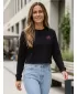 Dámska crop top mikina ALTISPORT BYB/ALW056BY131 ČERNORUŽOVÁ