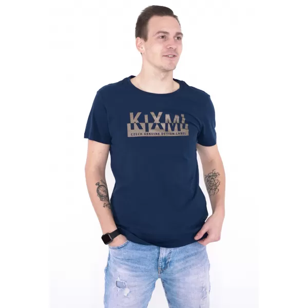  Pánske tričko KIXMI ORLANDO TMAVO MODRÁ 