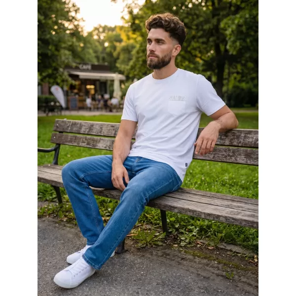  Pánske tričko SAM 73 QUARIP MT 812 biela 