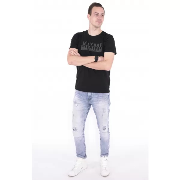  Pánske tričko KIXMI ORLANDO ČIERNA 