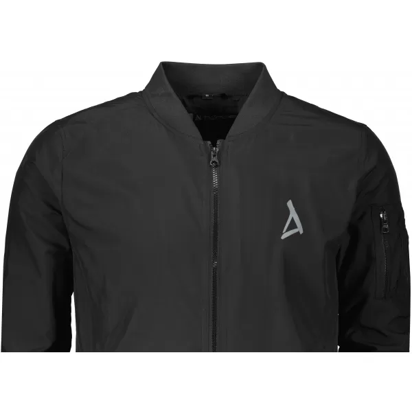  Pánska bomber bunda ALTISPORT BYB/ALM002BY045 ČIERNA A STRIEBORNÁ 