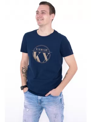 Pánske tričko KIXMI OCTAVIO TMAVO MODRÁ
