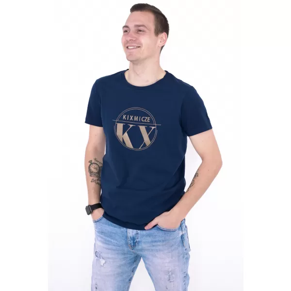  Pánske tričko KIXMI OCTAVIO TMAVO MODRÁ 
