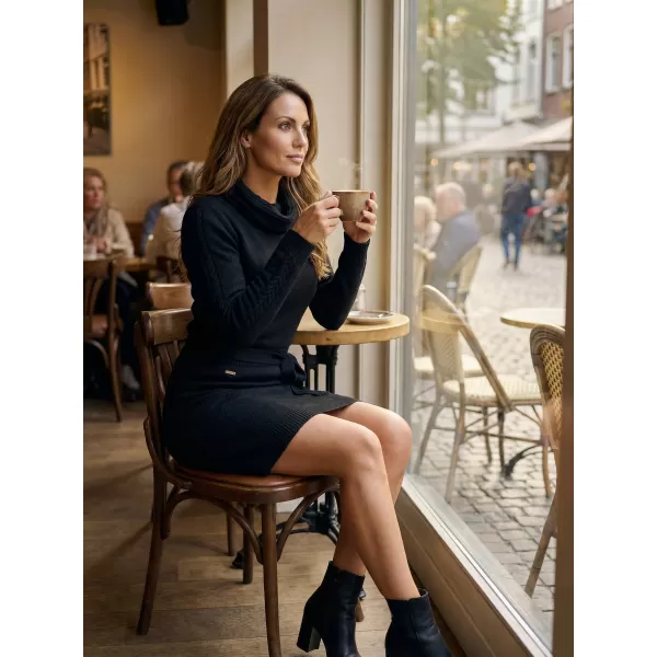  Dámske šaty KIXMI OLIVIA ČIERNA 