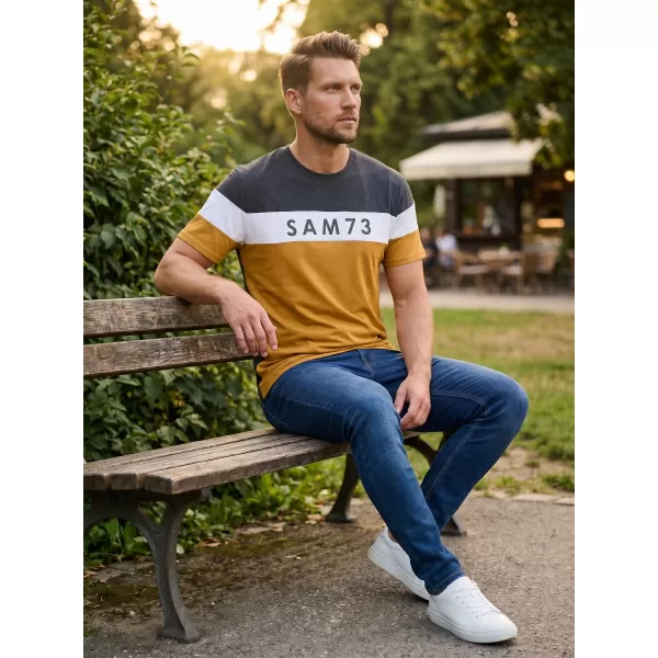  Pánske tričko SAM 73 KAVIX MT 815 SVETLO hnedá 