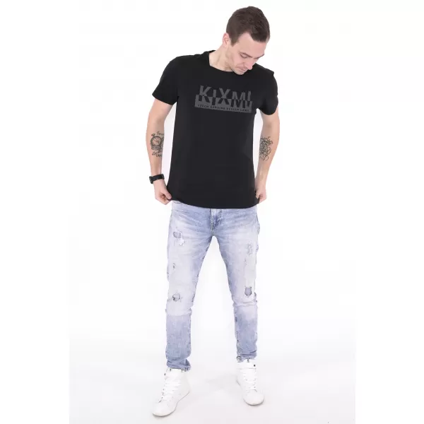  Pánske tričko KIXMI ORLANDO ČIERNA 