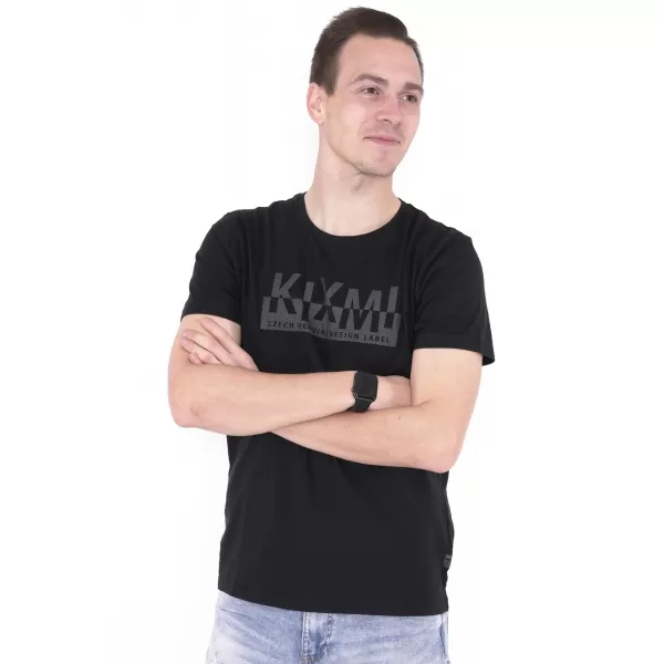  Pánske tričko KIXMI ORLANDO ČIERNA 