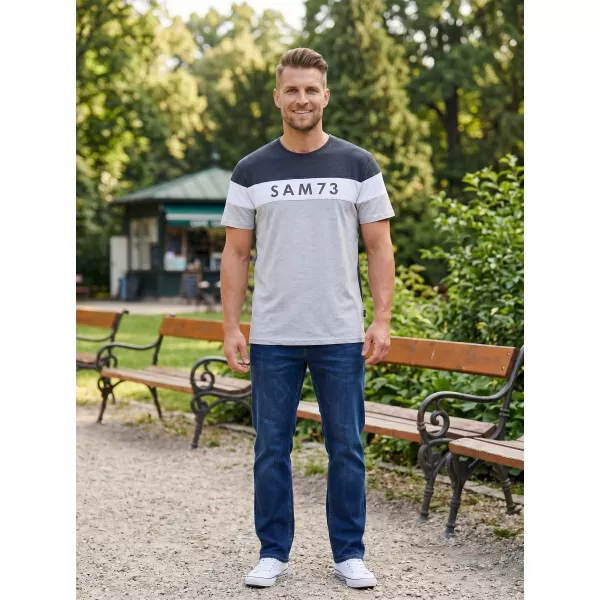  Pánske tričko SAM 73 KAVIX MT 815 ŠEDÁ SVETLÁ 