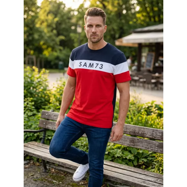  Pánske tričko SAM 73 KAVIX MT 815 červená 