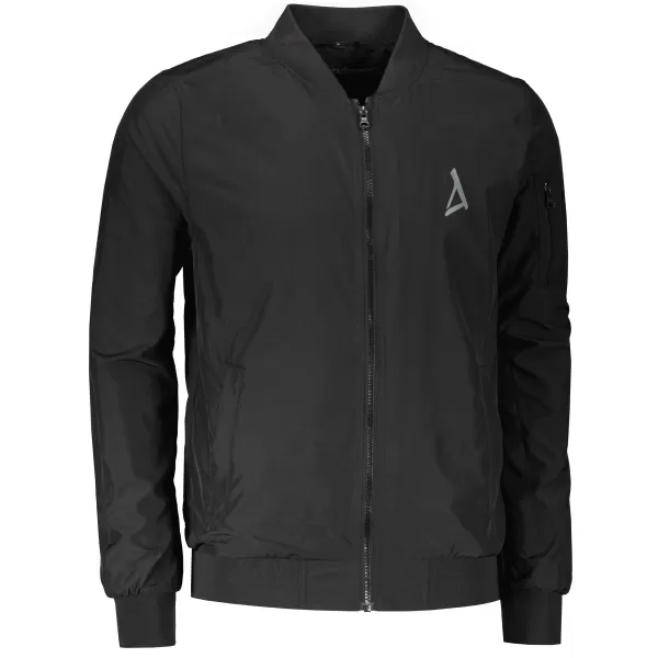  Pánska bomber bunda ALTISPORT BYB/ALM002BY045 ČIERNA A STRIEBORNÁ 
