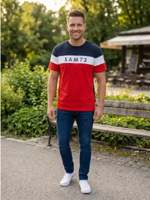 Pánske tričko SAM 73 KAVIX MT 815 červená