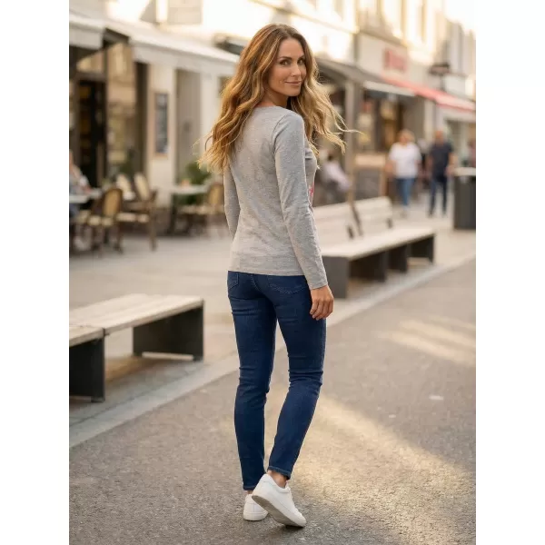  Dámske tričko s dlhým rukávom ALTISPORT CARRYOVER ALW134169 TMAVOSIVÝ MELÍR 