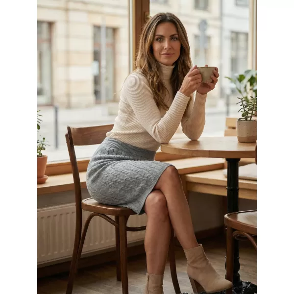  Dámska sukňa KIXMI ONORA svetlo šedý melír 