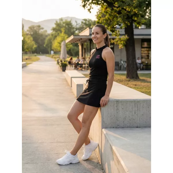  Dámske tielko ALTISPORT BYB/ALW056BY134 ČIERNA RUŽOVÁ 
