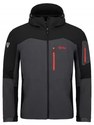 Pánska softshellová bunda KILPI PRESENA-M SM0125KI TMAVO šedá