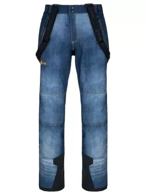 Pánske softshellové nohavice KILPI JEANSO-M SM0408KI TMAVO modrá