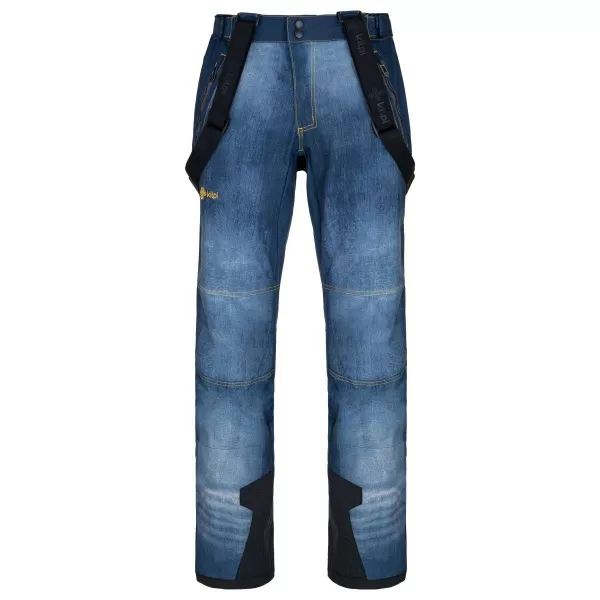  Pánske softshellové nohavice KILPI JEANSO-M SM0408KI TMAVO modrá 