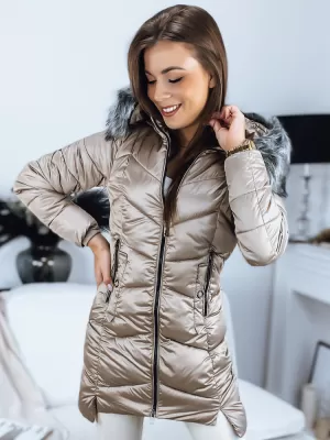 Dámska jarná bundička DSTREET TY3303 BÉŽOVÁ