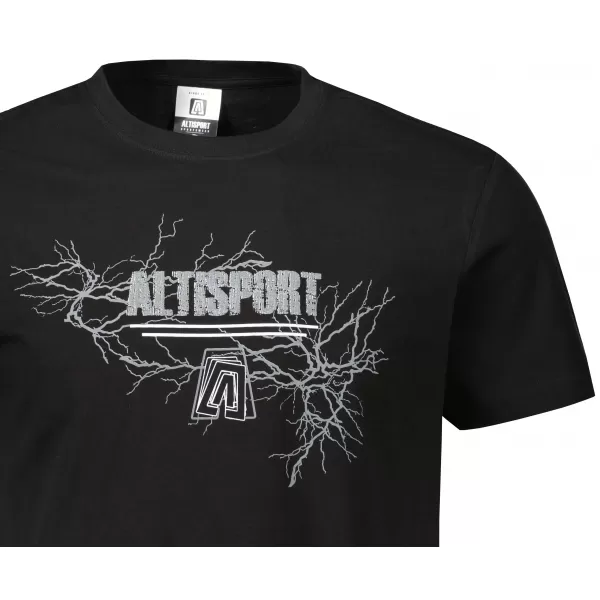  Pánské triko ALTISPORT CARRYOVER ALM165129 ČERNOSTŘÍBRNÁ 