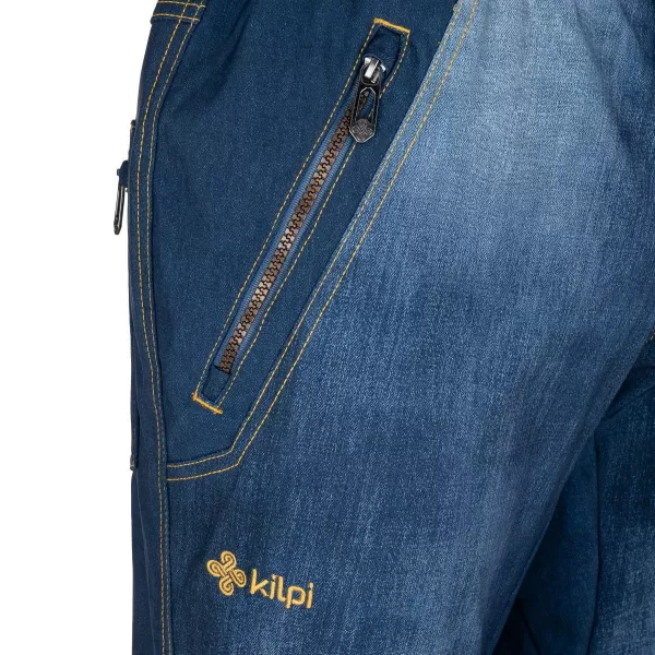  Pánske softshellové nohavice KILPI JEANSO-M SM0408KI TMAVO modrá 