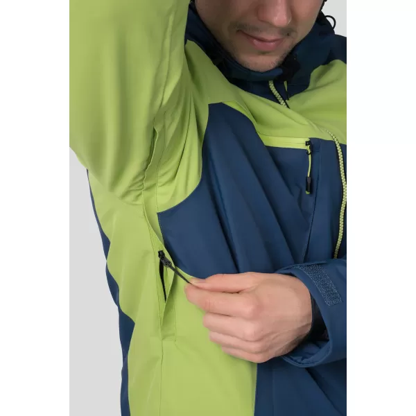  Pánska bunda HANNAH KELTON MIDNIGHT NAVY/LIME GREEN 