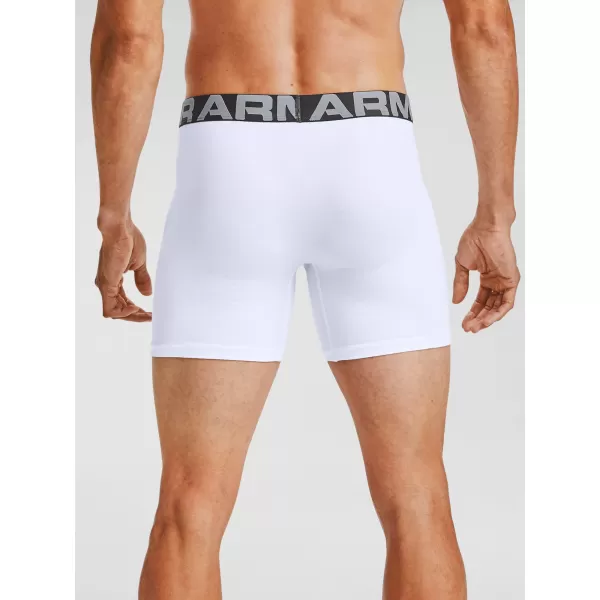  Pánske boxerky UNDER ARMOUR CHARGED COTTON 6IN 3 PACK 1363617-100 BIELA 