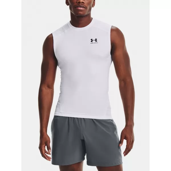  Pánske kompresné tielko UNDER ARMOUR HG ARMOUR COMP SL 1361522-100 BIELA 