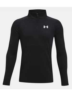 Chlapčenské tričko UNDER ARMOUR TECH 2.0 1/2 ZIP 1363286-001 ČIERNA