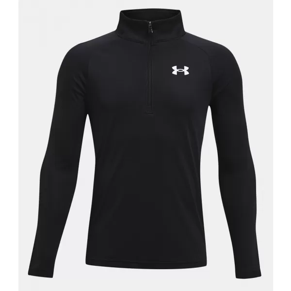  Chlapčenské tričko UNDER ARMOUR TECH 2.0 1/2 ZIP 1363286-001 ČIERNA 