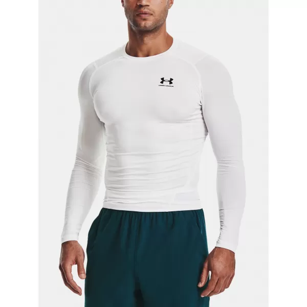  Pánska kompresná košeľa UNDER ARMOUR HG ARMOUR COMP LS 1361524-100 BIELA 