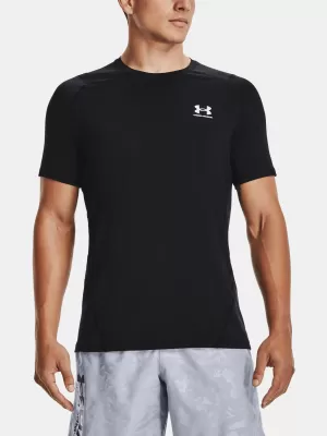 Pánske tričko UNDER ARMOUR HG ARMOUR FITTED SS 1361683-001 ČIERNA