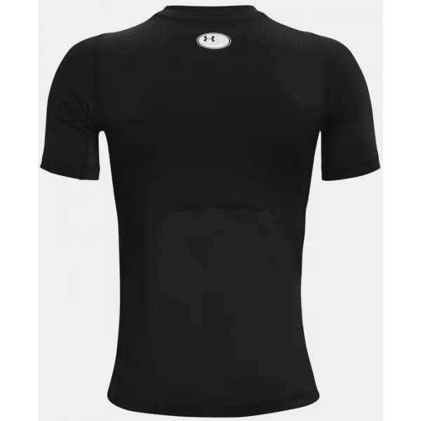  Chlapčenské tričko UNDER ARMOUR HG ARMOUR SS 1361723-001 ČIERNA 