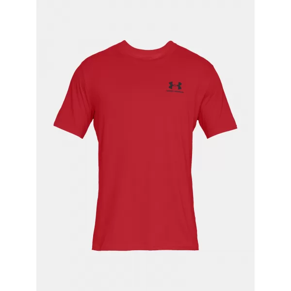  Pánske tričko UNDER ARMOUR SPORTSTYLE LEFT CHEST SS 1326799-600 ČERVENÁ 